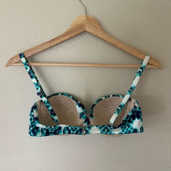 Victoria’s Secret Multi-Way Blue Bikini Top and Ruched Swim Skirt Size M / 34B - Picture 10 of 12
